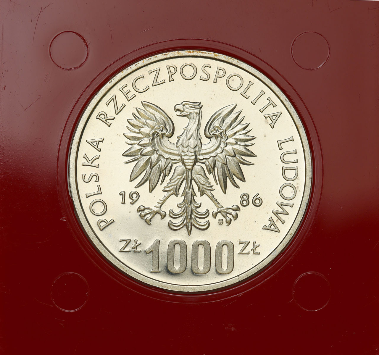 PRL. PRÓBA srebro 1.000 złotych 1986 Łokietek